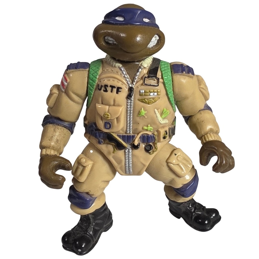 Playmates TMNT Action Figure 4in Tan Fair Navy Seal Leonardo 1991